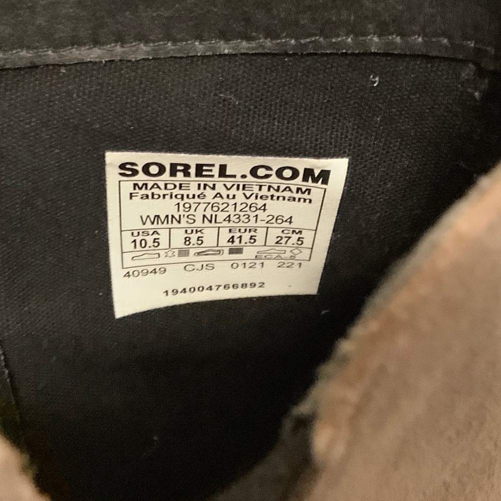 SOREL| Emelie II Suede Ankle Boots Tan Wmns 10.5 Waterproof - Picture 9 of 12